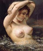 Gustave Courbet The Woman in the Waves France oil painting artist